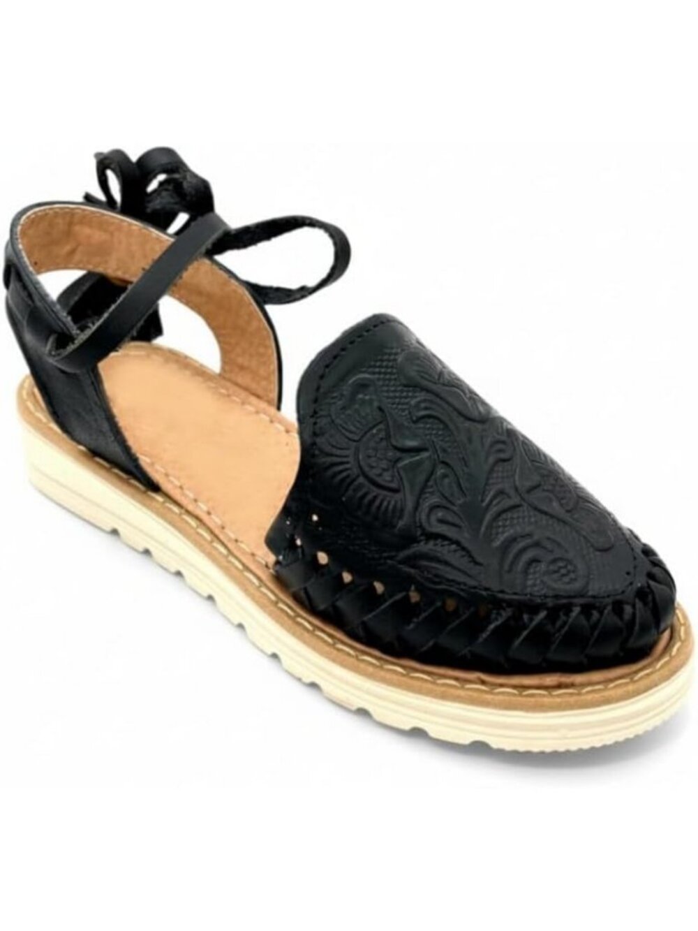 Stylish Women's Mexican Leather Roman Cross Strap Sandals - Comfortable & Chic